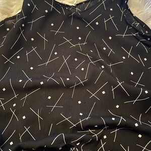 Lush Black and White Patterned Top